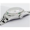 Image 5 : Rolex Ladies Quickset Stainless Steel Silver Index 18K White Gold Diamond & Emer