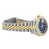 Image 4 : Rolex Ladies Quickset 18K Gold And Steel Blue Vignette Diamond Datejust Wristwat