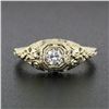 Image 2 : Antique Art Deco 18k Gold 0.26 ctw European Diamond Lambert Bros Filigree Ring