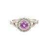Image 2 : 0.67 ctw Sapphire & Diamond Ring - 14KT White Gold
