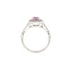 Image 3 : 0.67 ctw Sapphire & Diamond Ring - 14KT White Gold