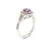 Image 4 : 0.67 ctw Sapphire & Diamond Ring - 14KT White Gold