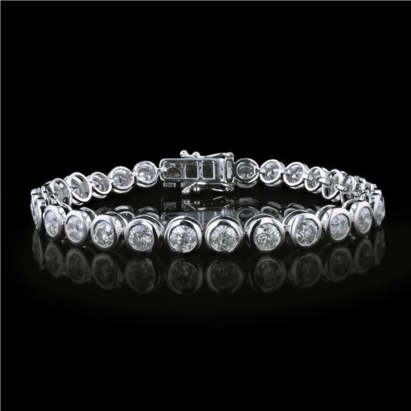 8.68 ctw Diamond 14K White Gold Tennis Bracelet
