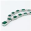 Image 3 : 67.28 ctw Emerald and 7.22 ctw Diamond 18K White Gold Necklace