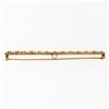 Image 5 : Antique Krementz 14k Gold 1.30 ctw Old Sapphire Natural Pearl Long Bar Pin Brooc