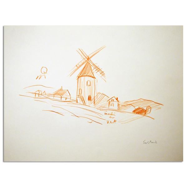 Moulin A Vent In Beaujolais, France by Ensrud Original