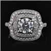 Image 1 : 1.13 ctw CENTER Diamond 14KT White Gold Ring (1.58 ctw Diamonds)