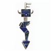 Ray Tracey Navajo Sterling Silver Lapis & Turquoise Broken Arrow Pendant Brooch