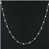 Image 3 : NEW 18k TT Gold 16.5" 4.38 ctw Large Bezel Set Diamond by the Yard Chain Necklac