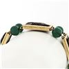 Image 8 : Lucien Piccard 14K Gold Carved Tigers Eye Trojan Green Chalcedony Beads Bracelet