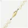 Image 6 : Classic 7.5-8mm Cultured Pearl Strand Necklace w/ 14k Gold Pave Diamond Clasp