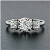 Image 2 : Antique Art Deco French 18k Gold Illusion Old Cushion Diamond Engagement Ring