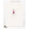Image 1 : #63-PINK SAPPHIRE PENDANT