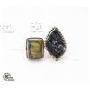 Image 1 : #21-NATURAL LABRODORITE & TOURMALINE RINGS