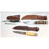 Image 1 : VINTAGE KNIFE LOT W/SHEATHES & SHARPENER