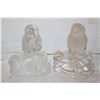 Image 1 : 2 LEAD CRYSTAL OWL SCULPTURES