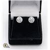 Image 1 : #865-1.00 CT TW EARRINGS WITH 18 CUBIC ZIRCONIA SE