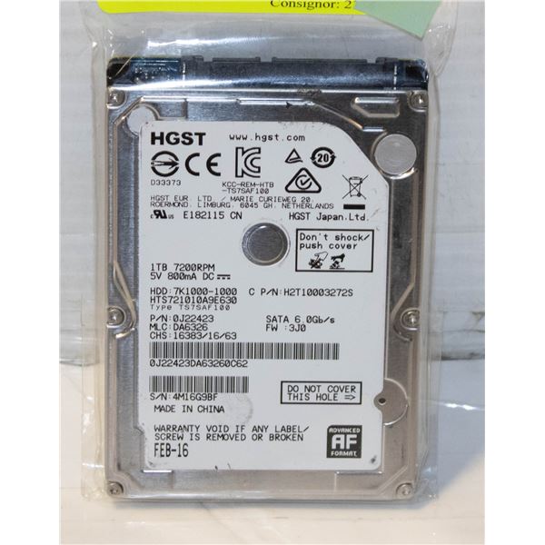 NEW HGST 1TB 7200RPM INTERNAL HARD DRIVE