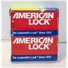 Image 1 : 2 PACK OF AMERICAN LOCK WITH 2 KEY IN EACH BOX
