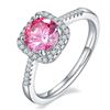 Image 1 : 1 CT GRA CERTIFIED PINK MOISSANITE 925 ST. SILVER