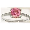 Image 2 : 1 CT GRA CERTIFIED PINK MOISSANITE 925 ST. SILVER