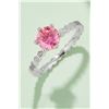 Image 2 : 1 CT GRA CERTIFIED PINK MOISSANITE 925 ST. SILVER