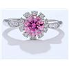 Image 2 : 1 CT GRA CERTIFIED PINK MOISSANITE 925 ST. SILVER