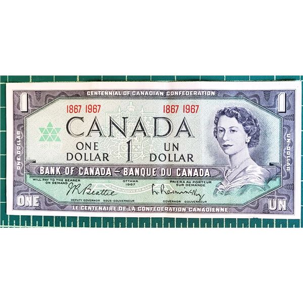 5)  CANADIAN $1.00 BANK NOTE COMMERATING THE CANAD