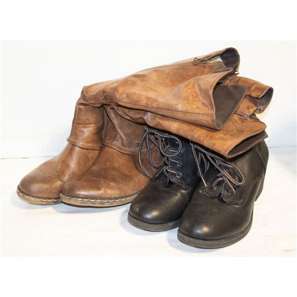 2 PAIRS OF LADIES SZM10 BOOTS CALL IT SPRING AND