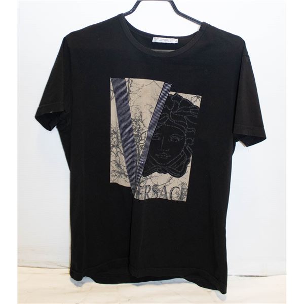 MENS L VERSACE COLLECTION BLACK SHIRT