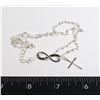 Image 1 : NEW SILVER TONE INFINITY CROSS NECKLACE