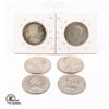Image 2 : 1940 & 1966 SILVER CANADIAN 50 CENT COINS + 4