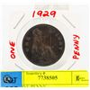 Image 1 : 1929 ONE PENNY