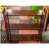 Image 1 : 3 TIER WOODEN SHELF H-29.25" W-8.25" L-30.75"