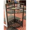 Image 1 : SMALL METAL CORNER SHELF H-23" W-10.5" L-10.5"