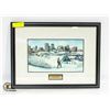 Image 1 : FRAMED PRINT EDMONTON RIVER VALLEY 16" x 21"