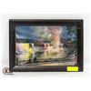 Image 1 : FRAMED PRINT NIAGARA FALLS AT NIGHT 12" x 18" (J.