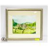 Image 1 : FRAMED PRINT ENGLISH CATHEDRAL RUIN 20" x 22"