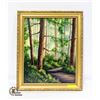 Image 1 : FRAMED PRINT FOREST SCENE 2010 20" x 24" (J.