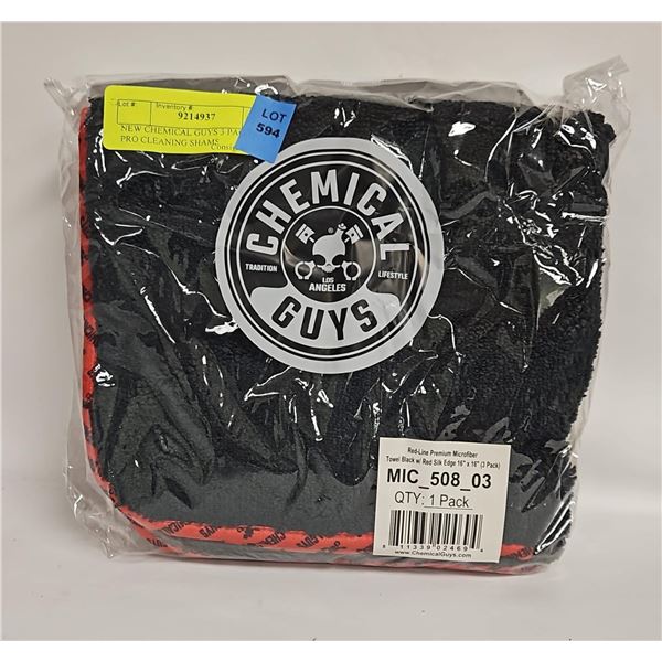 NEW CHEMICAL GUYS 3 PACK OF PRO CLEANING SHAMS