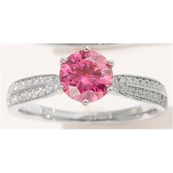 1 CT GRA CERTIFIED PINK MOISSANITE 925 ST. SILVER