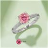 Image 1 : 1 CT GRA CERTIFIED PINK MOISSANITE 925 ST. SILVER