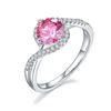 Image 1 : 1 CT GRA CERTIFIED PINK MOISSANITE 925 ST. SILVER