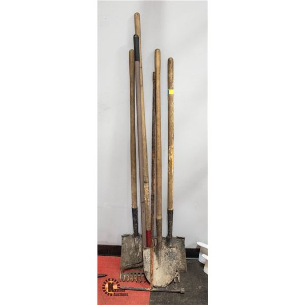 LOT OF YARD TOOLS 6 PIECE LOT