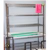 Image 1 : STAINLESS STEEL ROLLING STORAGE RACK H-76.5"