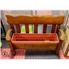 Image 1 : MINI CEDAR BENCH PLANTER