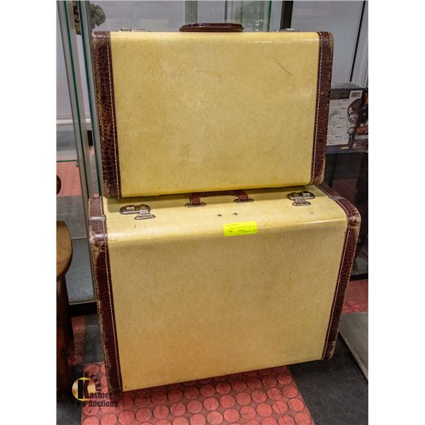 2PC LUGGAGE SET CIRCA 1940'S