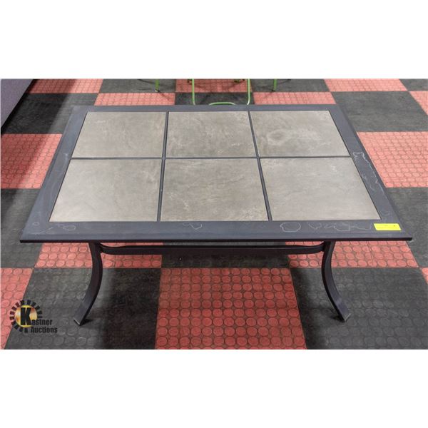 METAL AND TILE TABLE INDOOR / OUTDOOR