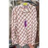 Image 1 : QUICK REFLEX PINK & GOLD MENS DRESS SHIRT; SIZE