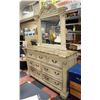 Image 1 : FAUX STONE TOP 7 DRAWER DRESSER WITH MIRROR